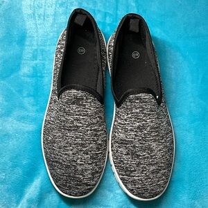 Black and White Slip-On Woman’s Shoes
